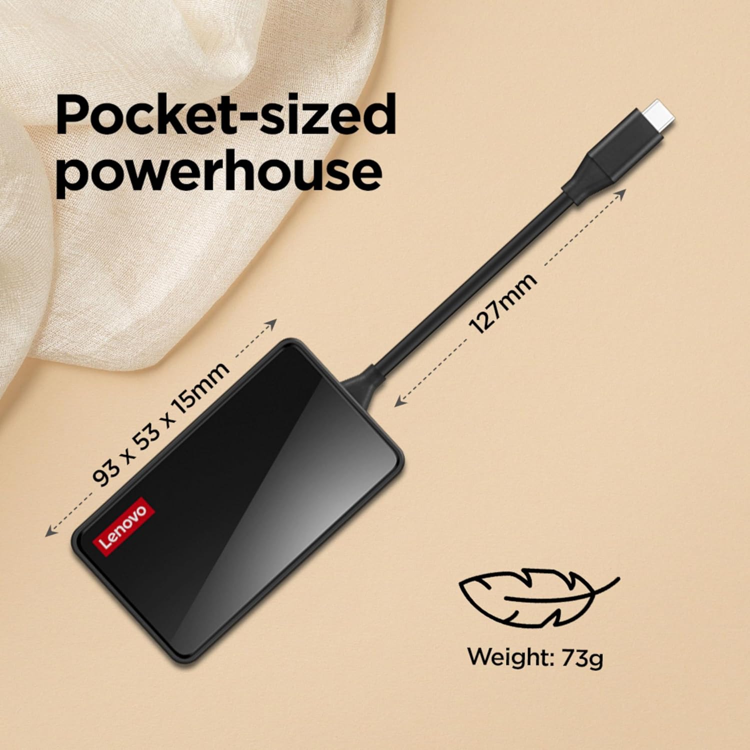 قاعدة شحن USB-C للسفر من لينوفو 100 