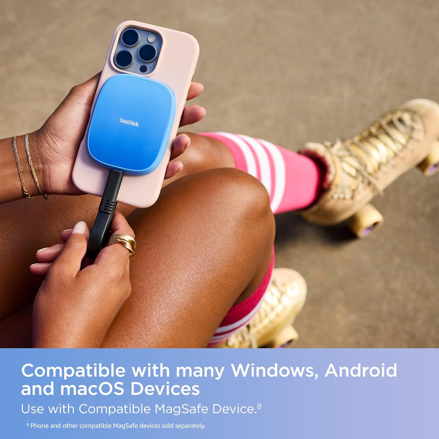 SanDisk 2TB Creator Phone SSD, Up to 1,000MB/s, MagSafe Compatible, USB-C External Storage for iPhone 15 Pro/Pro Max & iPhone 16 Pro/Pro Max