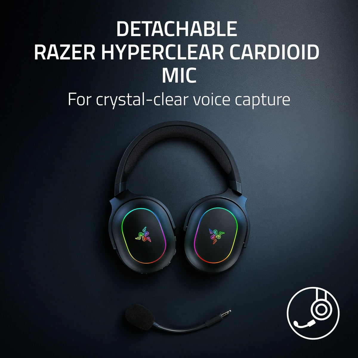 Razer Barracuda X Chroma - Wireless Multi-Platform Gaming Headset with 6 Zone Chroma RGB (SmartSwitch Hyperspeed & Bluetooth, 40mm Drivers, Detachable HyperClear Cardioid Mic) Black