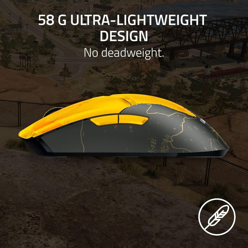 Razer Viper V2 Pro - PUBG- 58g Ultra-Lightweight, Ultra-Fast Wireless Esports Mouse I Optical Switch Gen.3 with Hyperspeed mouse