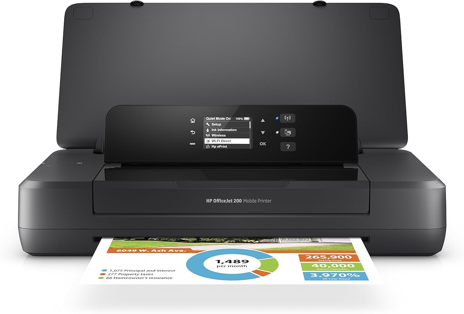 HP OfficeJet 202 Mobile Printer – Ultra-Portable Color Inkjet, Wi-Fi & USB, Up to 10 ppm Black / 7 ppm Color