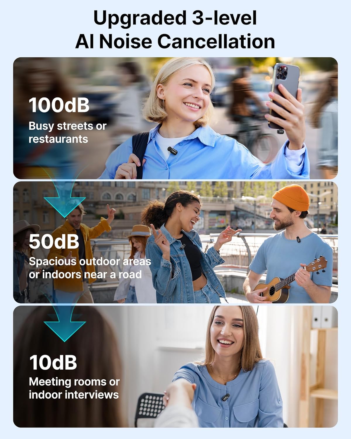 BOYA Mini Wireless Microphone for iPhone, Android, PC & Tablets – USB-C/Lightning, MFi Certified, Noise Reduction, AI Voice Changer, 30h Battery with Charging Case