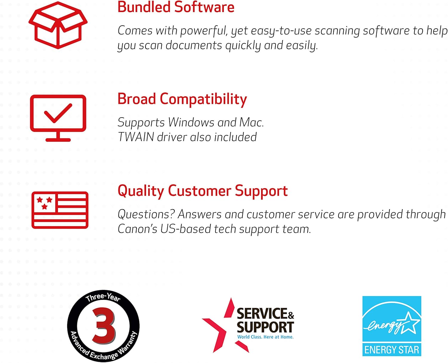 Canon imageFORMULA DR-C230 High-Speed Duplex Desktop Document Scanner – 30 ppm / 60 ipm, 600 dpi, 60-Sheet ADF, USB 2.0