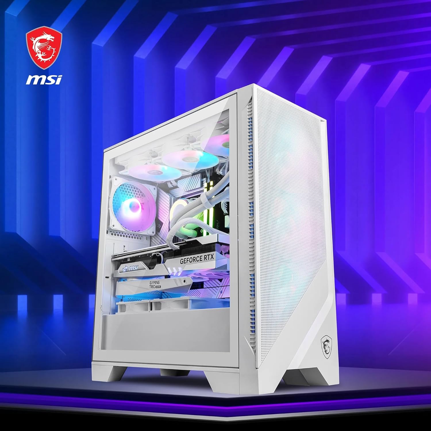 ほぼ新品MSI MAG FORGE 320R AIRFLOW WHITE MSI - MAG FORGE 320R AIRFLOW - PC case - Medium Tower – AL-NABAA