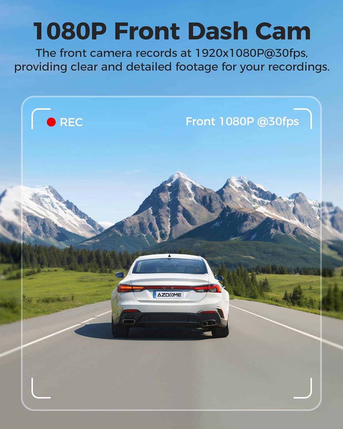 AZDOME M200 1080P WiFi Mini Dash Cam – Hidden Front Car Camera with Night Vision, G-Sensor, 24H Parking Mode, Loop Recording, AZDOME App Support, Up to 128GB