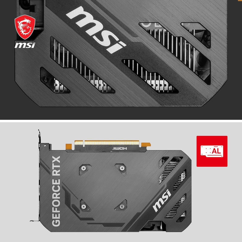 MSI GeForce RTX 4060 Ti VENTUS 2X BLACK 16G OC Graphics Card - RTX 4060 Ti GPU, 16GB GDDR6 (18Gbps/128-bit), PCIe 4.0 - 2 x TORX Fan 4.0 - HDMI 2.1a, DisplayPort 1.4a