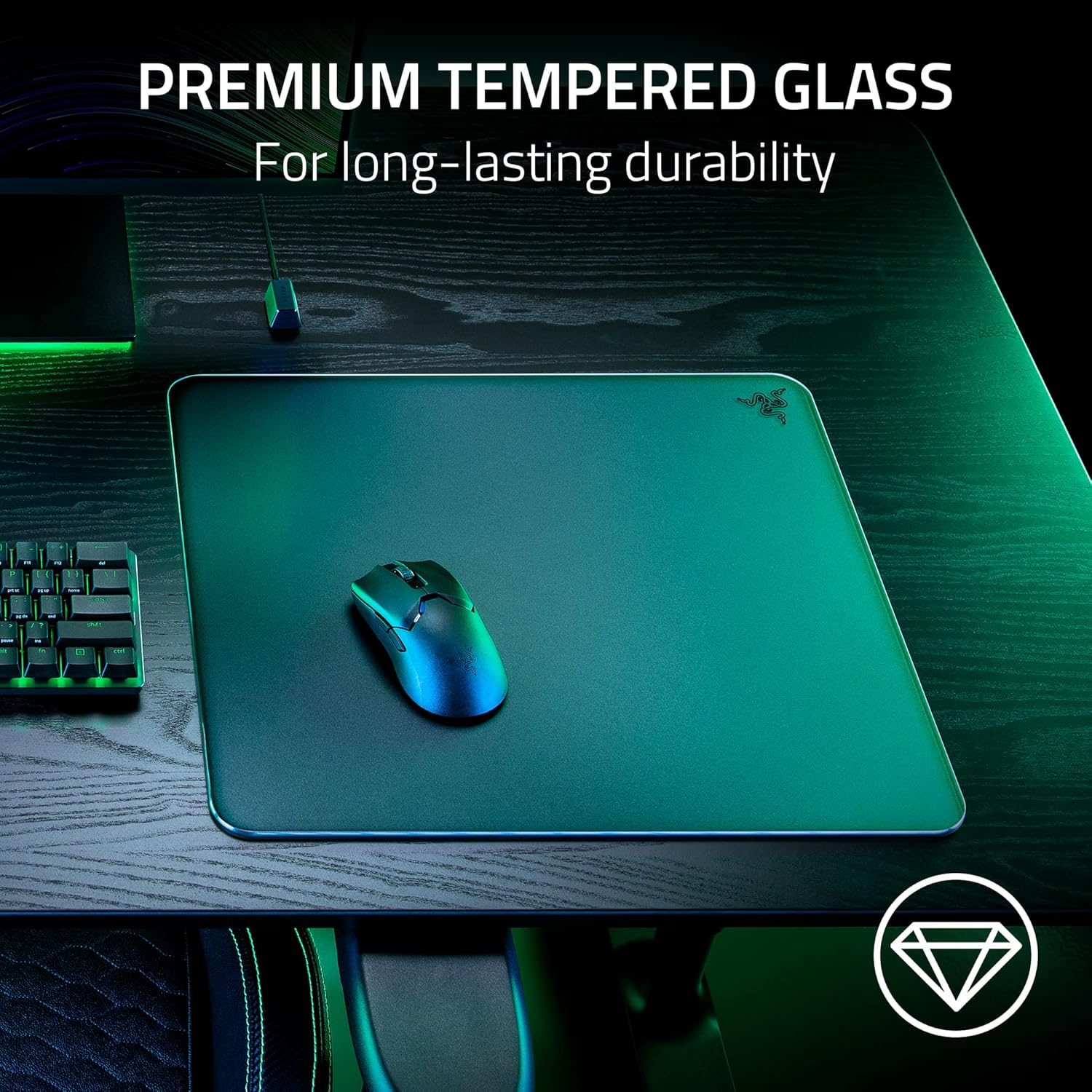 Razer Atlas Tempered Glass Gaming Mouse Mat – 450×400mm, Ultra