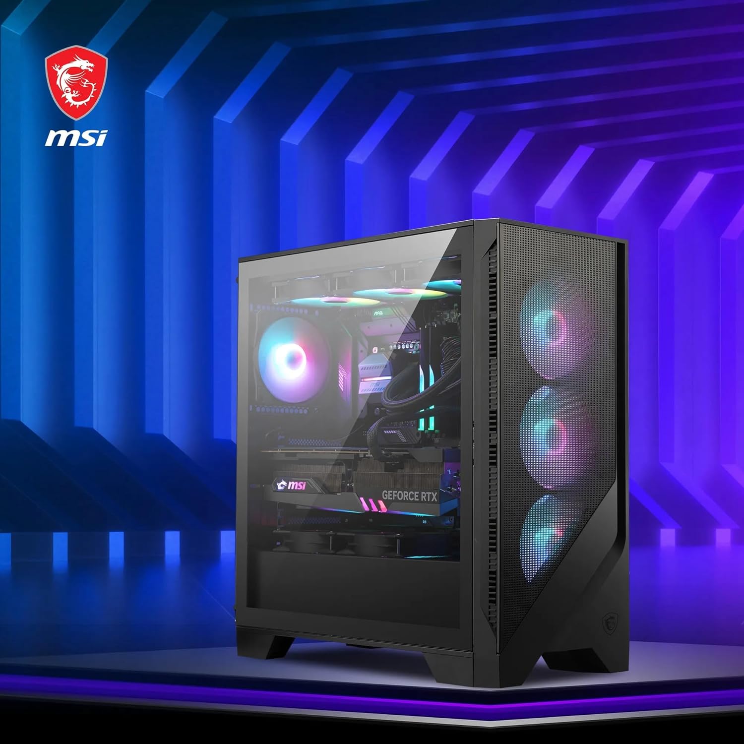 MSI - MAG FORGE 320R AIRFLOW - PC case - Medium Tower – AL-NABAA