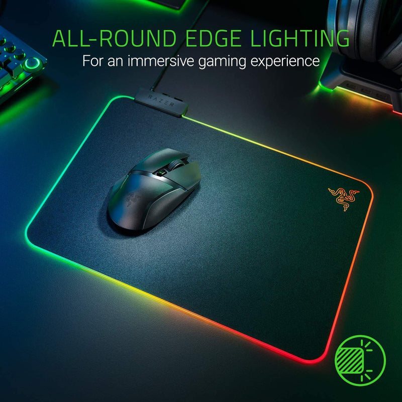 Razer Firefly V2 Micro Textured Gaming Mouse Mat with RGB Lighting Powered by Chroma