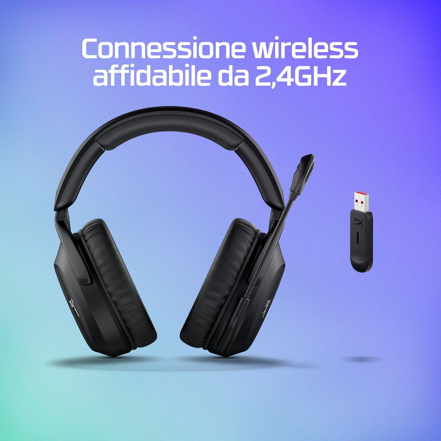 HyperX Cloud Stinger 2 Wireless Gaming Headset – DTS:X Spatial Audio, 20-Hour Battery, 50mm Drivers, Noise-Canceling Mic