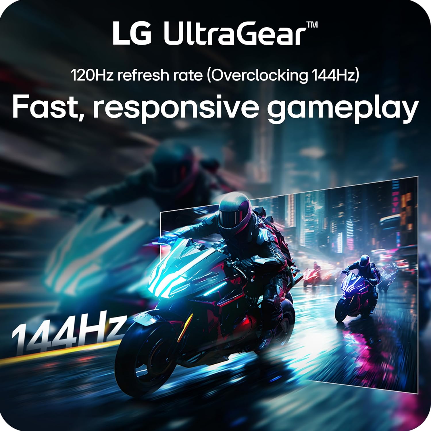 LG UltraGear 24G411A-B 24″ Gaming Monitor – FHD IPS 144Hz (Overclock), 1ms MBR, NVIDIA G-SYNC® Compatible & AMD FreeSync™, HDR10, HDMI & DisplayPort