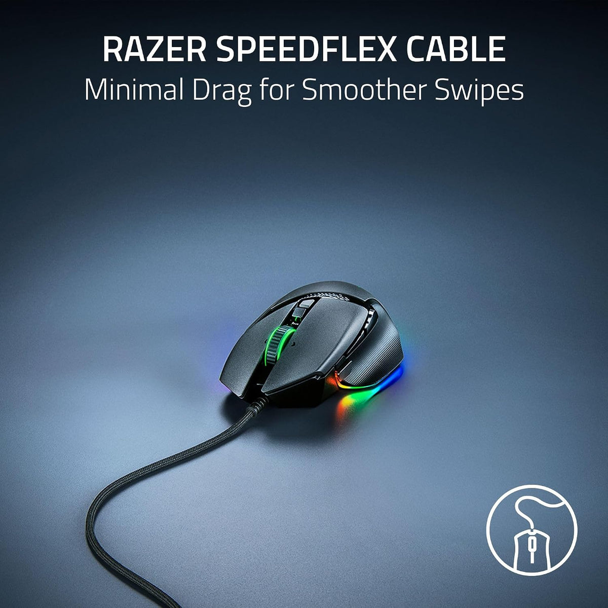Razer Basilisk V3 35K Wired Ergonomic RGB Gaming Mouse , Focus Pro 35K Gen-2 Optical Sensor , 35,000 DPI , 11 Programmable Controls , HyperScroll Tilt Wheel , Chroma RGB – Black