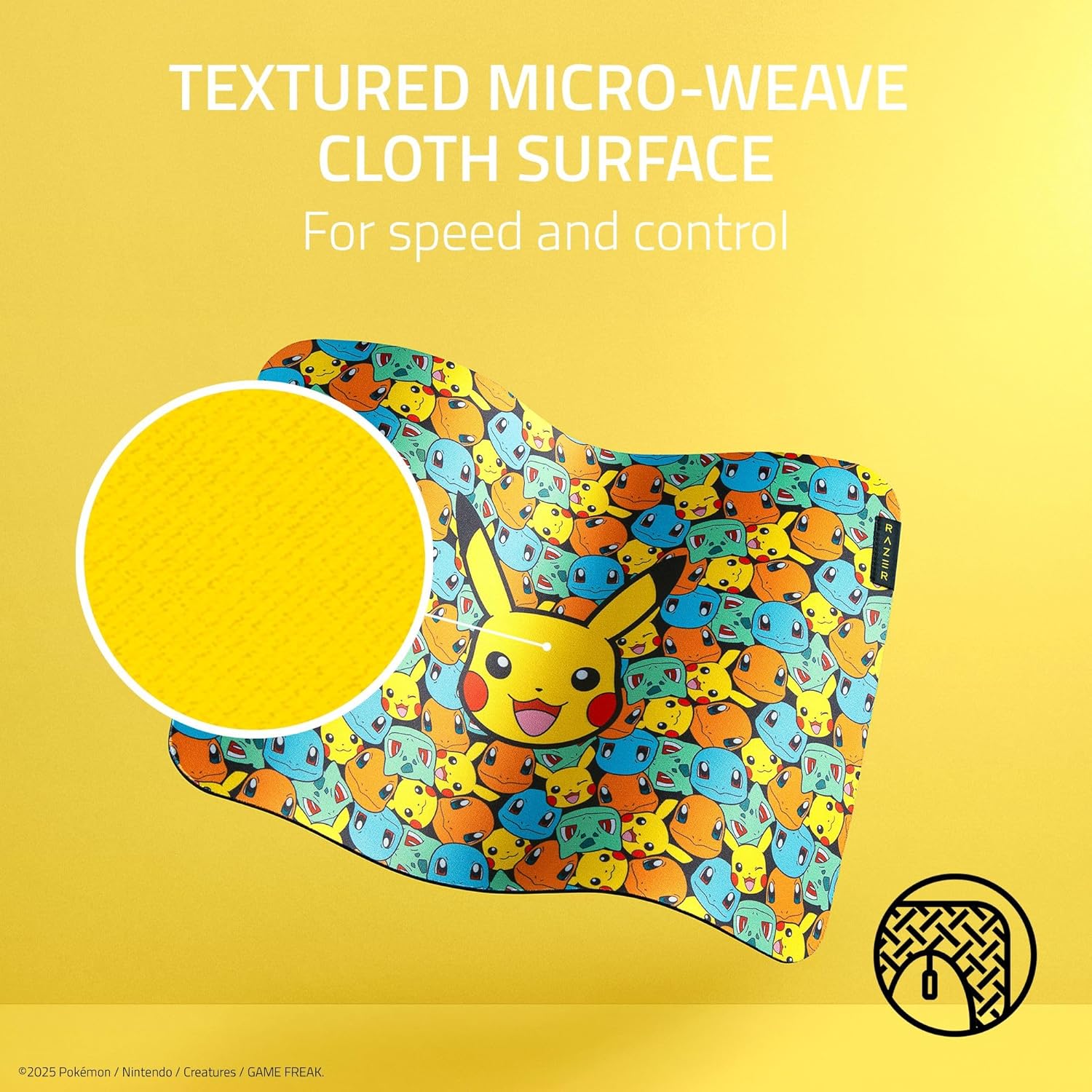 Razer Gigantus V2 Pokémon Edition - Soft Gaming Mouse Mat for Speed and Control - Micro Fabric Surface - Thick Rubber Foam - Non-Slip Base - 360 x 275 x 3 mm | Pokémon Kanto