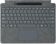 لوحة مفاتيح Microsoft Surface Pro مقاس 13 بوصة مع مساحة لتخزين القلم، بلاتيني، متوافقة مع Surface Pro (الإصدار الحادي عشر) وSurface Pro 9 أو Surface Pro 8 – إنجليزية/عربية