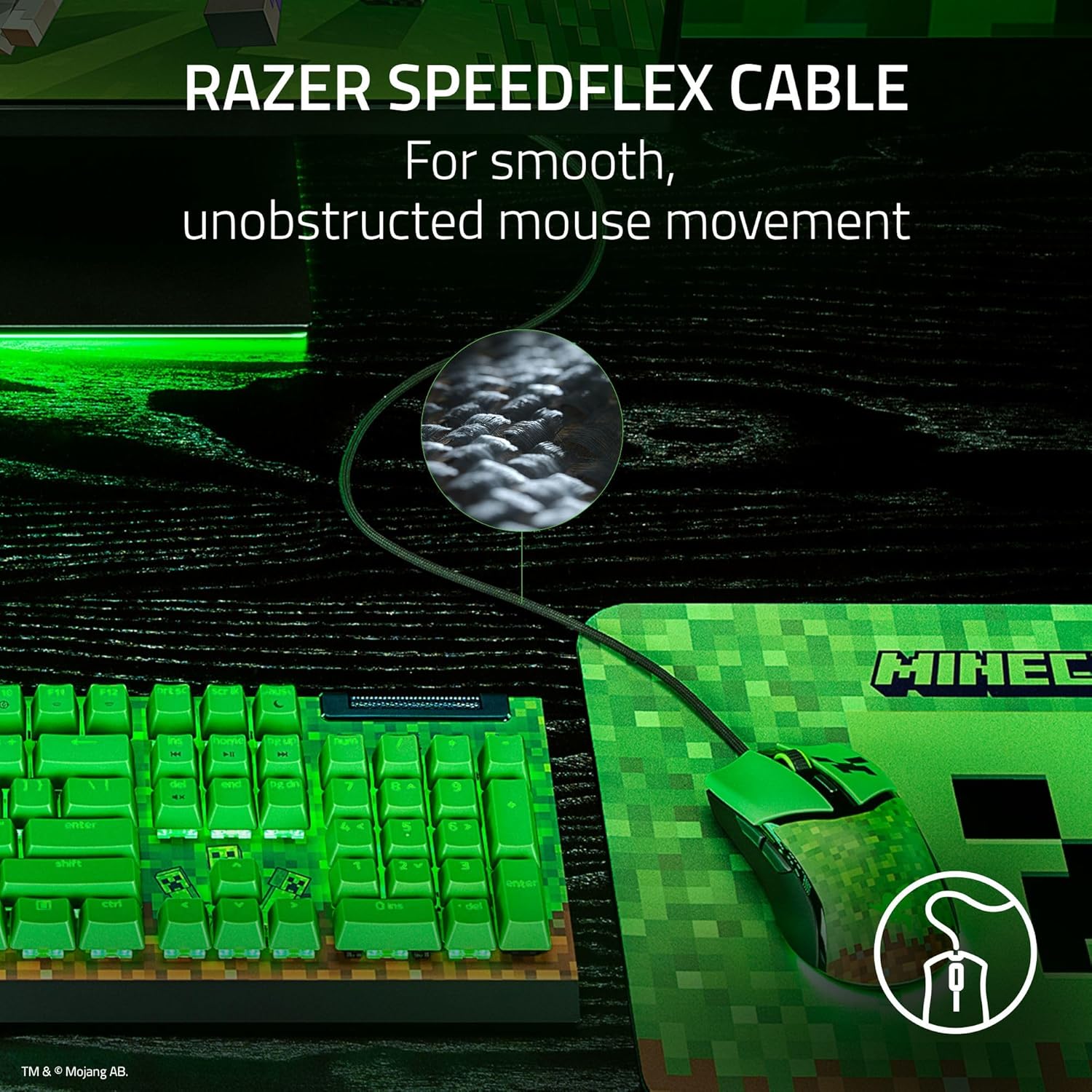 ماوس الألعاب السلكي Razer Cobra - خفيف الوزن 58 جرامًا، مستشعر بصري بدقة 8500 نقطة في البوصة، مفاتيح بصرية من الجيل الثالث، إضاءة كروما RGB، كابل Speedflex