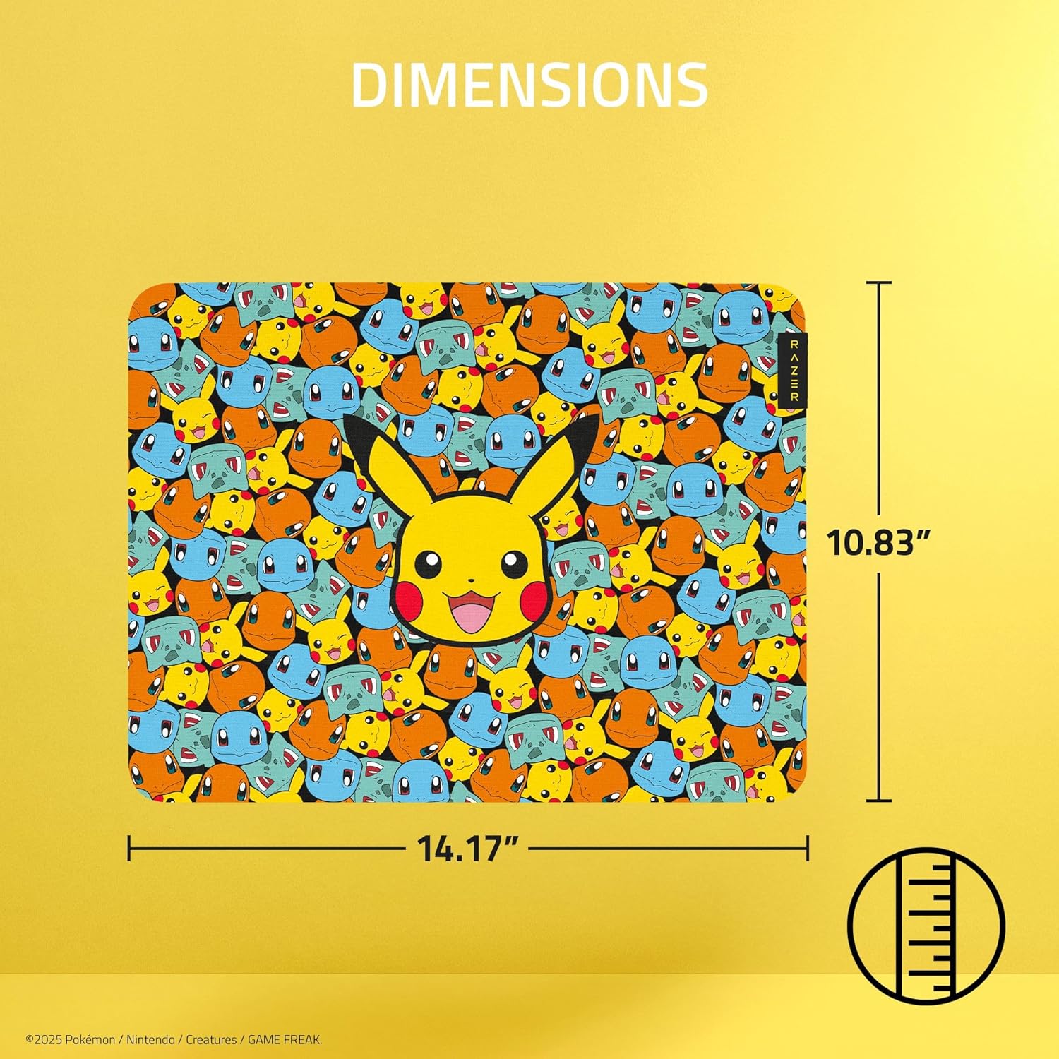 Razer Gigantus V2 Pokémon Edition - Soft Gaming Mouse Mat for Speed and Control - Micro Fabric Surface - Thick Rubber Foam - Non-Slip Base - 360 x 275 x 3 mm | Pokémon Kanto