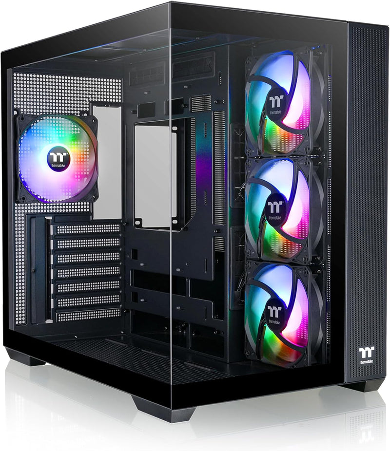 Thermaltake View 380 TG ARGB ATX Case; 4x120mm ARGB Fans Included; Supports Hidden-Connector Motherboard; Front & Side Dual Tempered Glass Panel