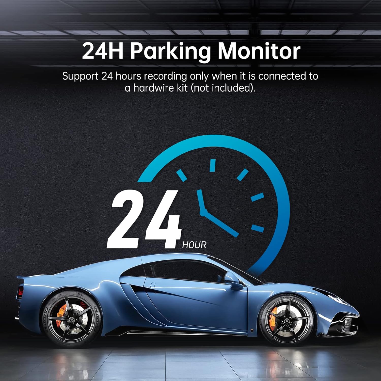 Lingdu D200 2K Dash Cam Front and Rear – Built-in GPS & WiFi, 0.96" LCD Screen, 64GB SD Card Included, Night Vision, Voice Control, Parking Monitor, Loop Recording, G-Sensor