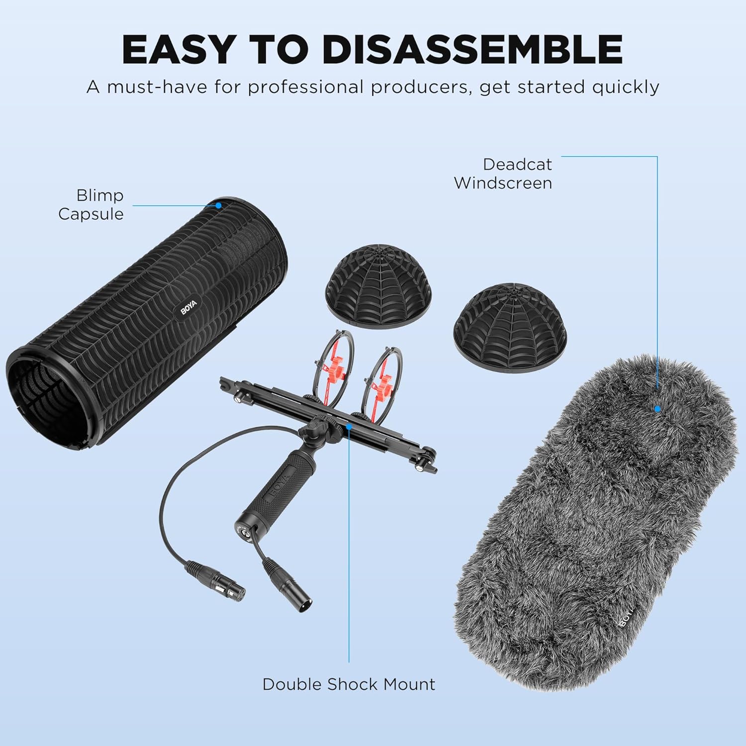 BOYA BY-WS1000 Professional Microphone Windshield – High-Density