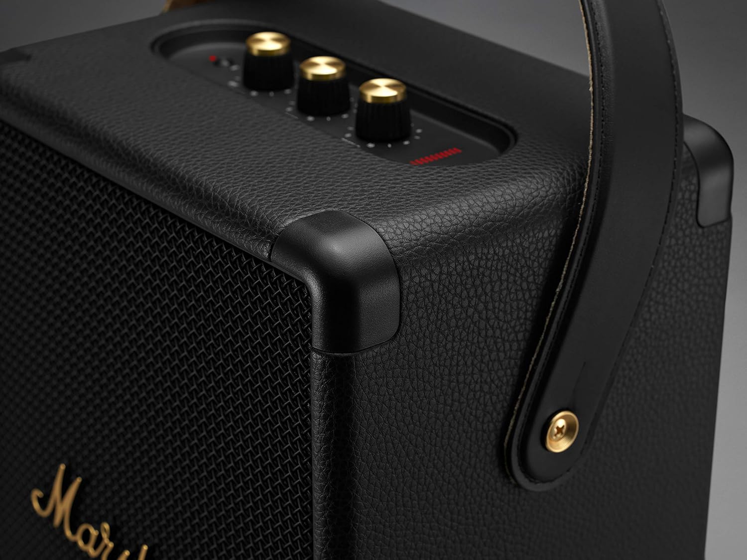 Marshall Tufton Portable Bluetooth 5.0 Speaker, 20+ Hours of Wireless Playtime - Water Resistant Speakers(IPX2), Powerful Audio, Black & Brass