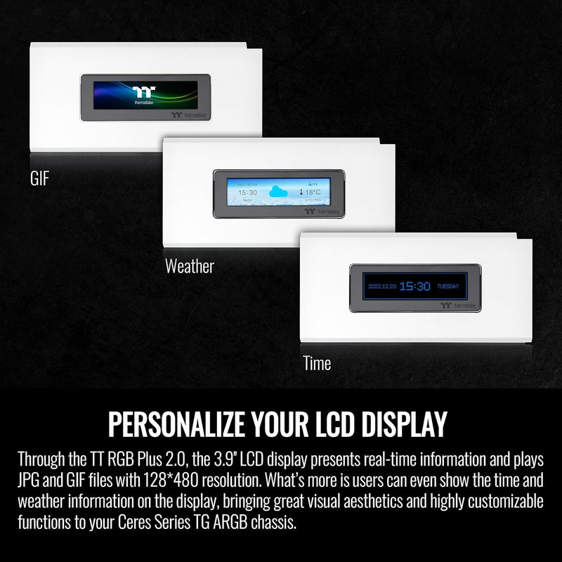 Thermaltake Ceres Series LCD Panel Kit, 3.9" LCD Display, Supported by TT RGB Plus 2.0 Software, Presents Real time Information, Easy customization