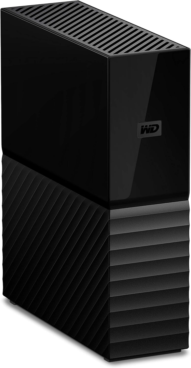 قرص صلب خارجي WD My Book سعة 8 تيرابايت لسطح المكتب، USB 3.0، تشفير AES 256 بت، نسخ احتياطي تلقائي