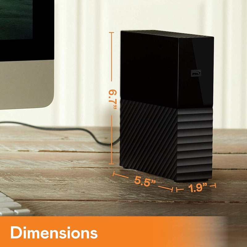 WD My Book 14TB Desktop External Hard Drive, USB 3.2 Gen 1, 256-bit AES Encryption, Auto Backup