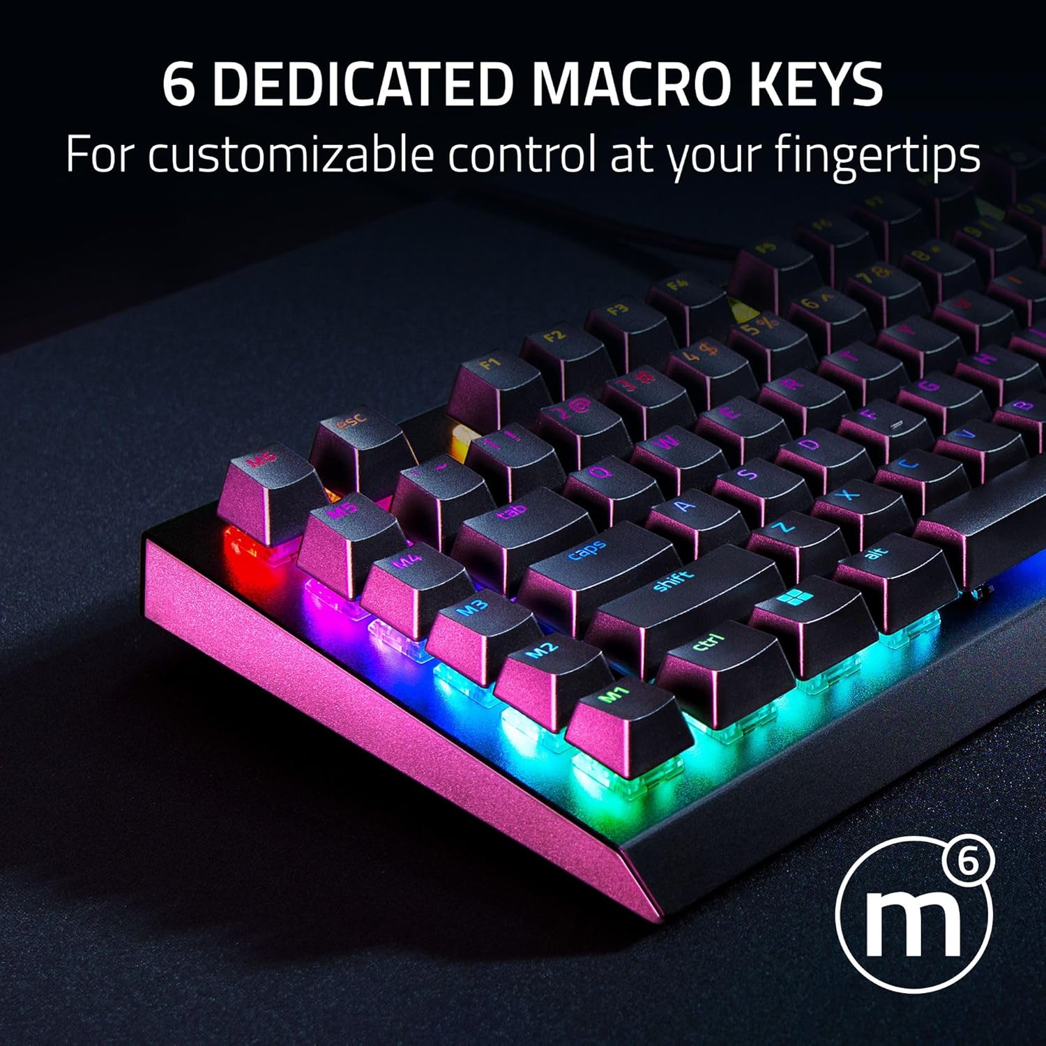 Razer BlackWidow V4 X - Fortnite Edition Mechanical Gaming Keyboard with RGB (Yellow Switches, 6 Custom Macro Keys, Doubleshot ABS Keycaps) QWERTY US Keyboard