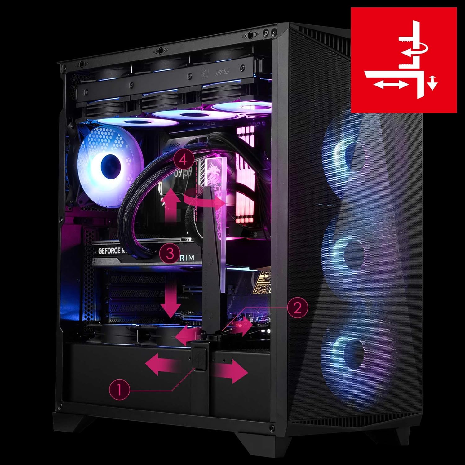 MSI MPG GUNGNIR 300R Airflow Premium Mid-Tower PC Gaming Case – AL