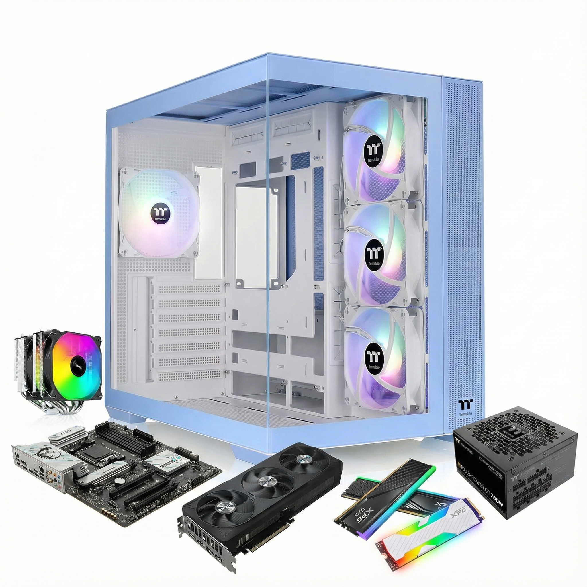 Custom Gaming PC 5 – AMD Ryzen 7 8700F | GeForce RTX 5070 12GB | 16GB DDR5 6000MHz | 1TB NVMe SSD | B850 WiFi | 750W Gold | Windows 11 Pro