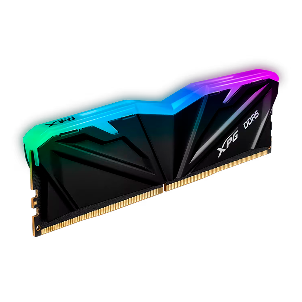 ذاكرة ألعاب XPG ARMAX RGB DDR5 بسعة 16 جيجابايت وسرعة 6400MT/s CL32 – ذاكرة سطح مكتب عالية الأداء مع إضاءة RGB ودعم Intel XMP 3.0 وAMD EXPO – مشتت حرارة مميز – باللون الأسود