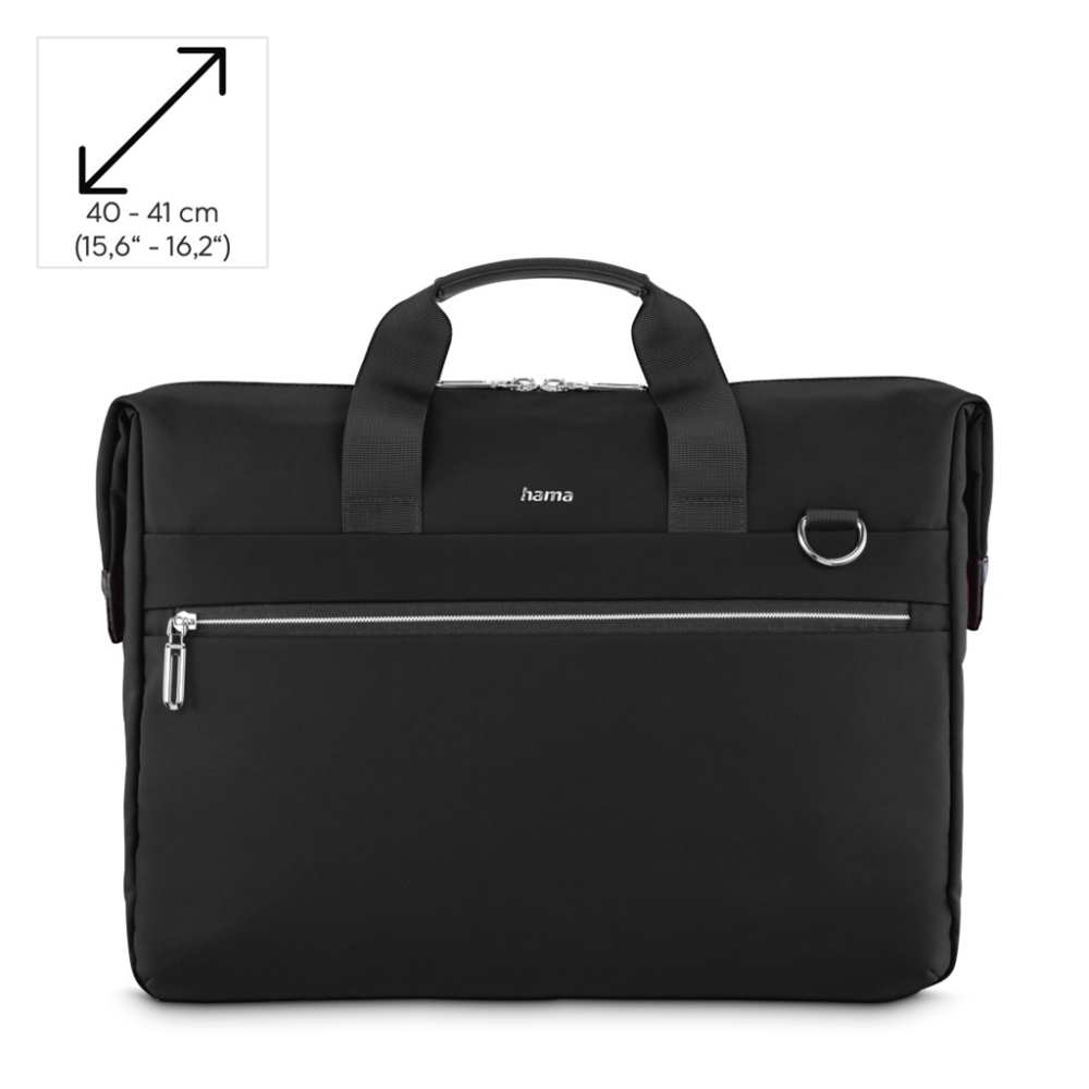 Hama Ultimate Laptop Bag – Fits 15.6–16.2" Laptops, Black, Water-Repellent, Padded, Multi-Compartment