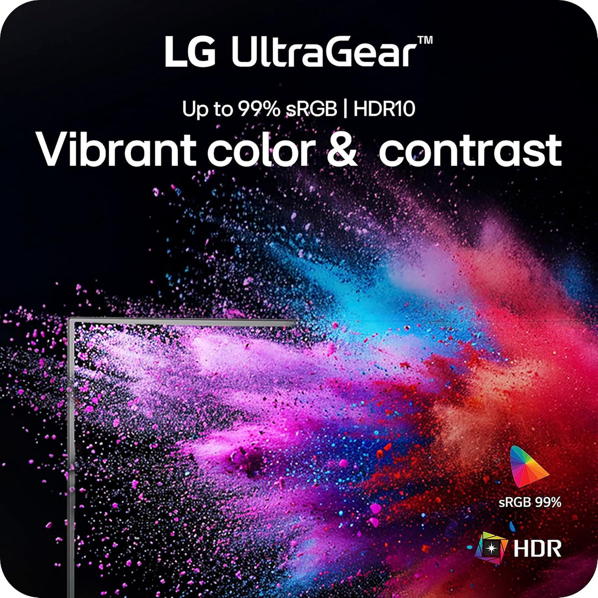 LG UltraGear 27GS60QC-B 27" QHD Curved Gaming Monitor, 2560×1440, 180Hz, 1ms GtG, VA, HDR10, sRGB 99%, AMD FreeSync, VESA AdaptiveSync, 1000R Curved