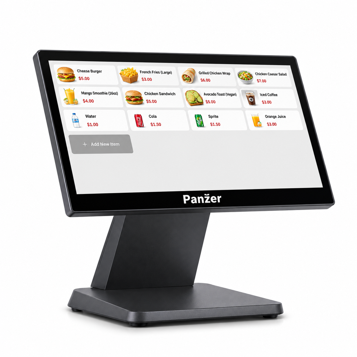 Panzer POS All-in-One Touchscreen Terminal – 15.6" HD Capacitive Touch Display, Intel Core i5 5th Gen, 8GB DDR3 RAM, 256GB SSD, 1366 x 768 Resolution, Industrial Grade POS System