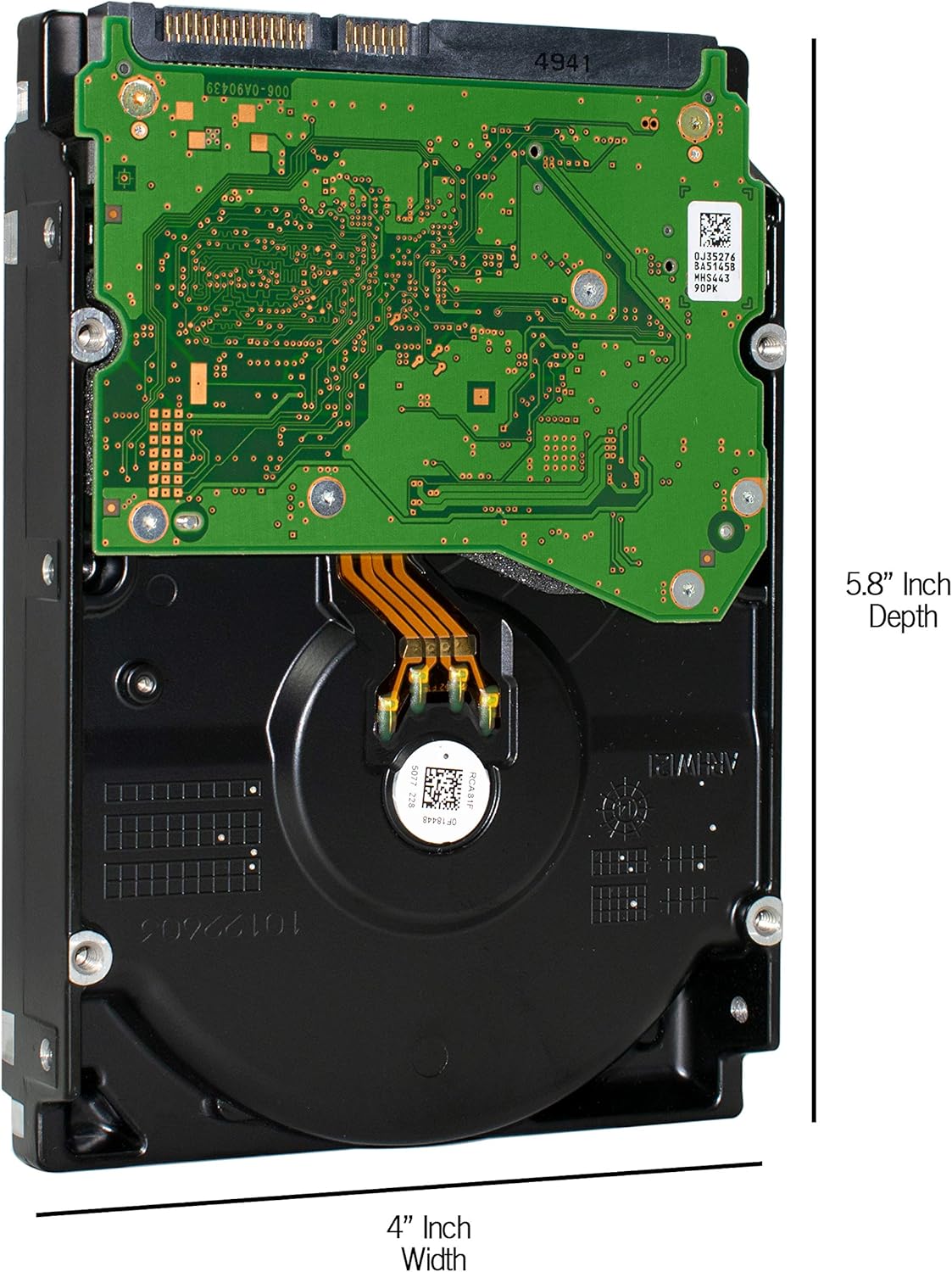 قرص صلب داخلي WD Ultrastar DC HC520 بسعة 12 تيرابايت، مقاس 3.5 بوصة، سرعة 7200 دورة في الدقيقة، واجهة SATA بسرعة 6 جيجابت/ثانية، ذاكرة تخزين مؤقت 256 ميجابايت، تخزين مركز بيانات مملوء بالهيليوم، الطراز HUH721212ALE600