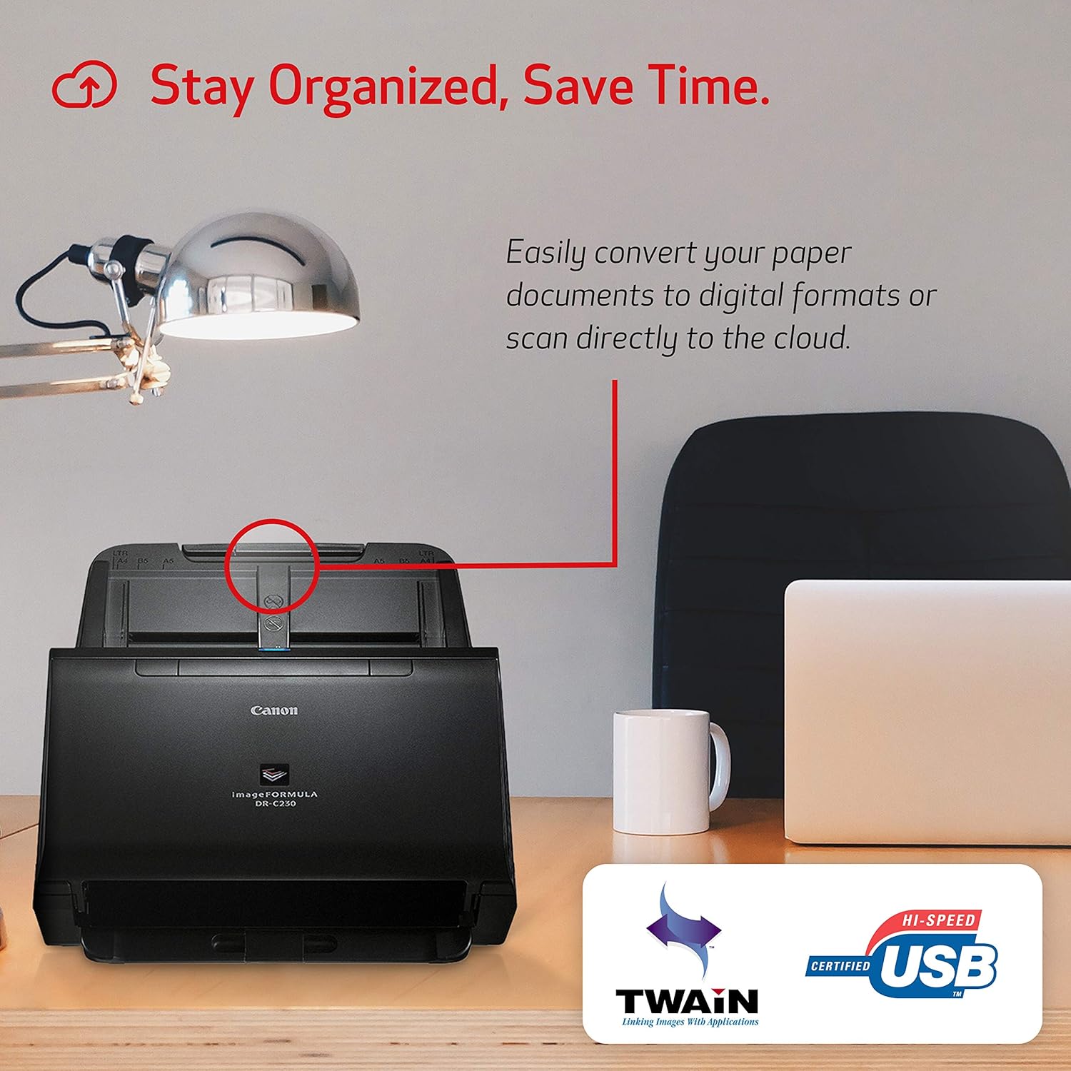 Canon imageFORMULA DR-C230 High-Speed Duplex Desktop Document