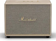 Marshall Woburn III Bluetooth Home Speaker - Loud Stereo Sound with Bass and Treble Controls , Plug-in Powered , Record Player Compatible , HDMI, RCA, 3.5mm Aux Inputs - Cream
