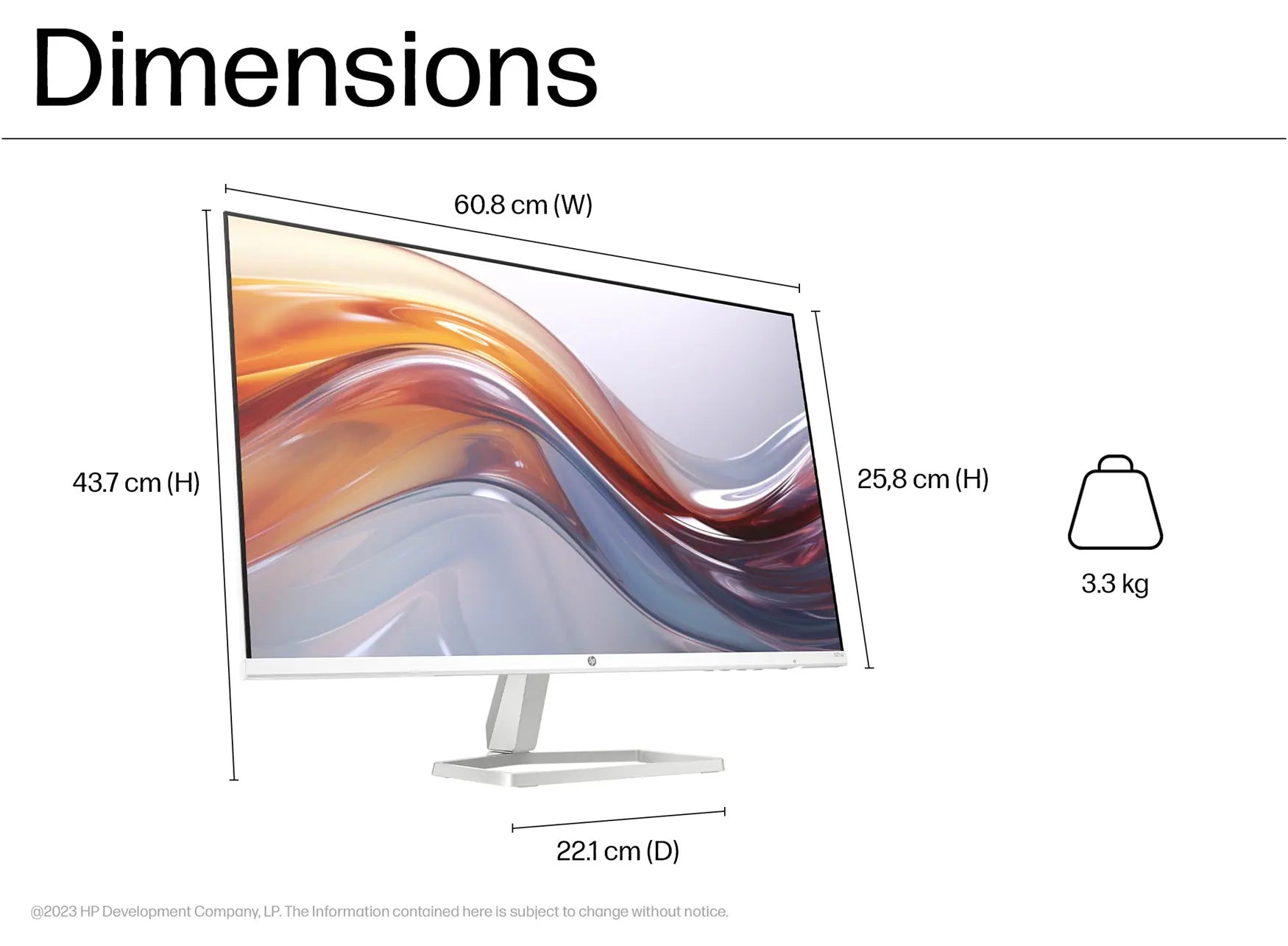 HP Series 5 27″ FHD IPS Monitor – 100 Hz Refresh, 99% sRGB, 300 nits Brightness, Height-Adjust, Eyesafe Certified