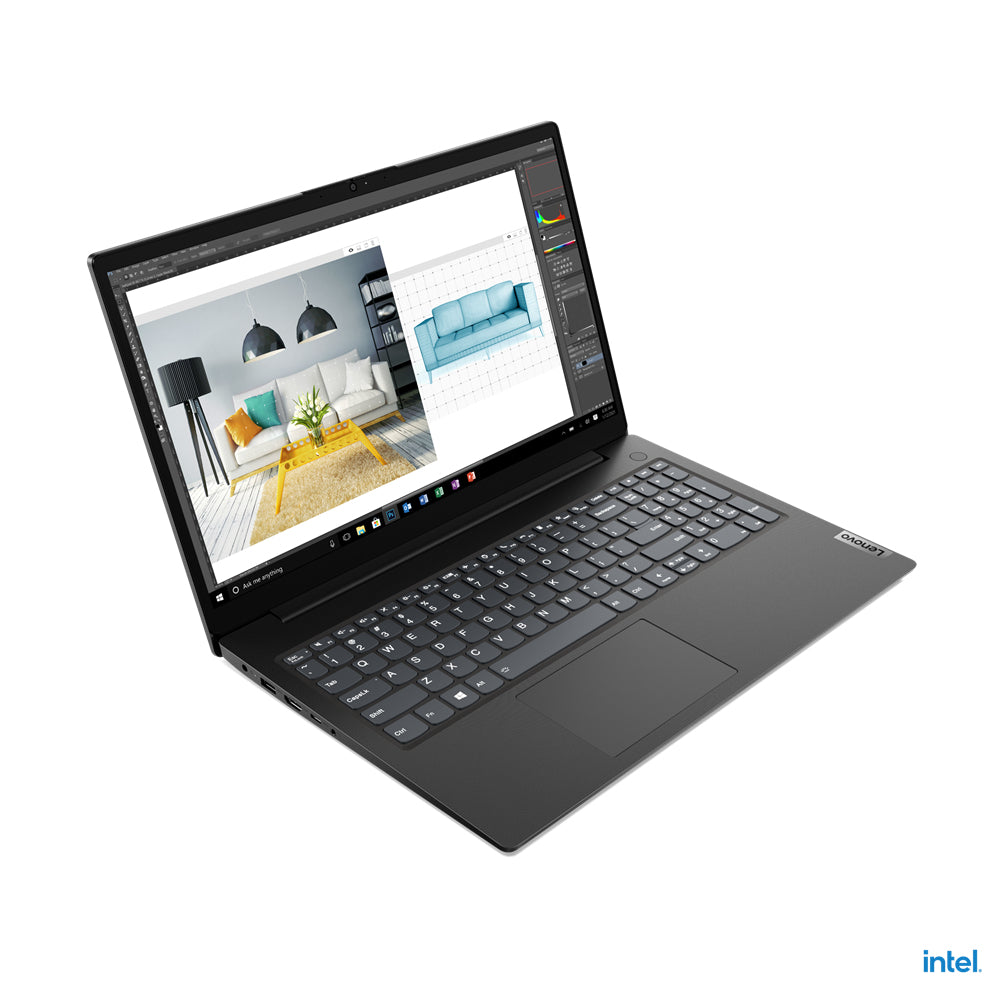 لاب توب Lenovo V15 G2 IJL مقاس 15.6 بوصة - Celeron N4500 - ذاكرة الوصول العشوائي 4 جيجابايت - SSD 256 جيجابايت - مشترك - نظام التشغيل WIN 10 PRO K (أسود)