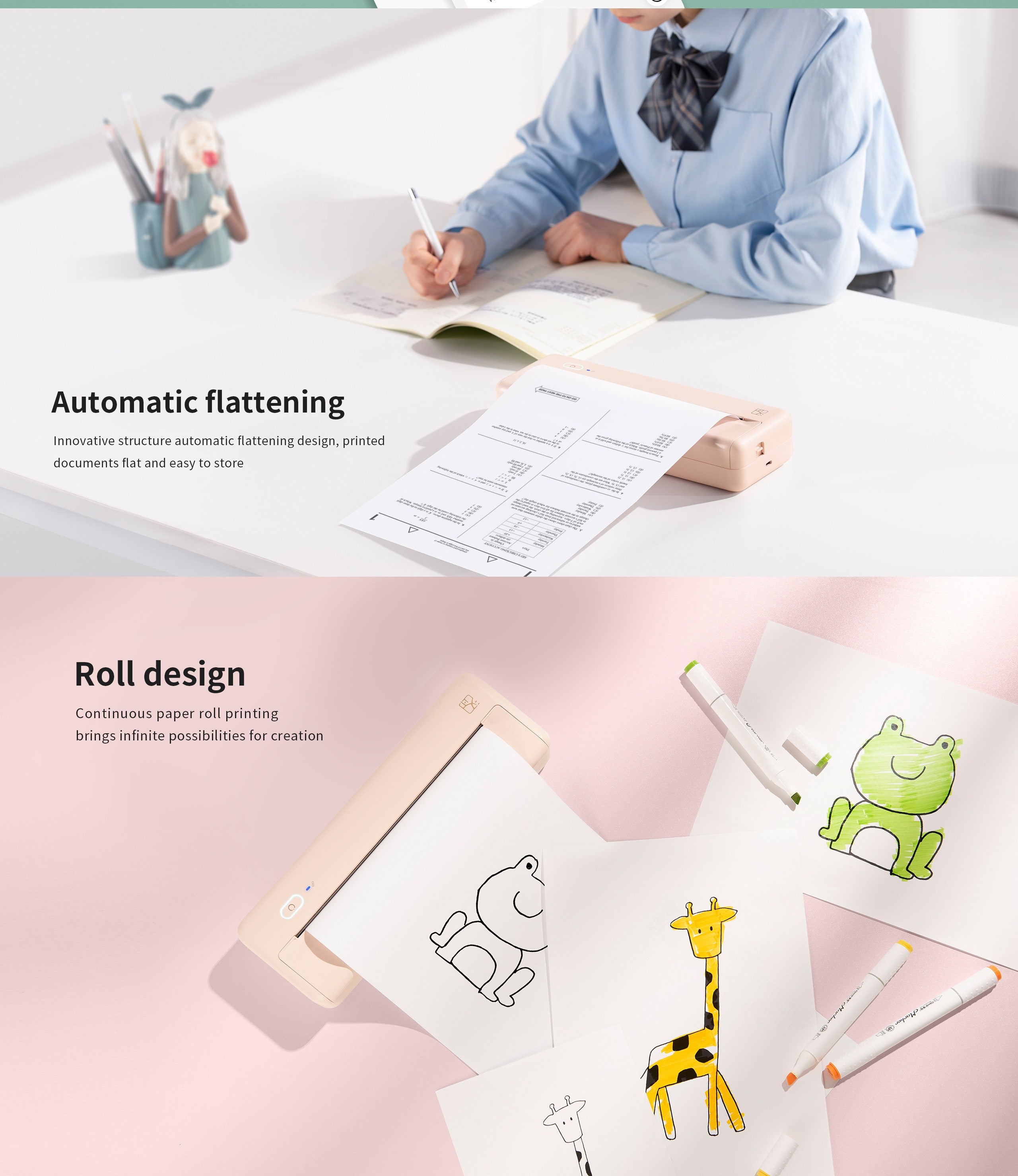 HPRT MT810 A4 Mobile Thermal Printer – 203 DPI, Bluetooth 4.0, USB-C Charging, Compact & Lightweight