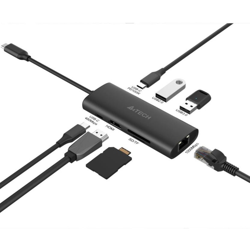 محطة إرساء A4Tech DST-80C 8 في 1 USB-C