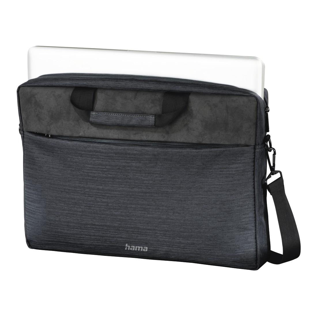 Hama Tayrona Laptop Bag – Fits up to 14.1" Laptops, Dark Grey, Padded, Adjustable Shoulder Strap