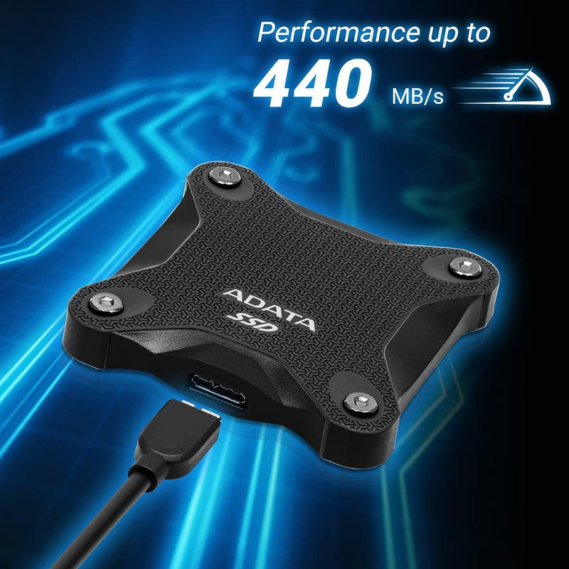 ADATA SD600Q External Solid State Drive USB 3.2 Gen 2, Up to 440MB/s - 960GB