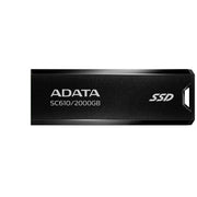 محرك أقراص الحالة الصلبة الخارجي ADATA SC610 بسعة 2000 جيجابايت - محرك أقراص الحالة الصلبة فائق السرعة USB 3.2 من الجيل الثاني USB-A بسرعة تصل إلى 550/500 ميجابايت/ثانية (SC610-2000G-CBK/RD) 