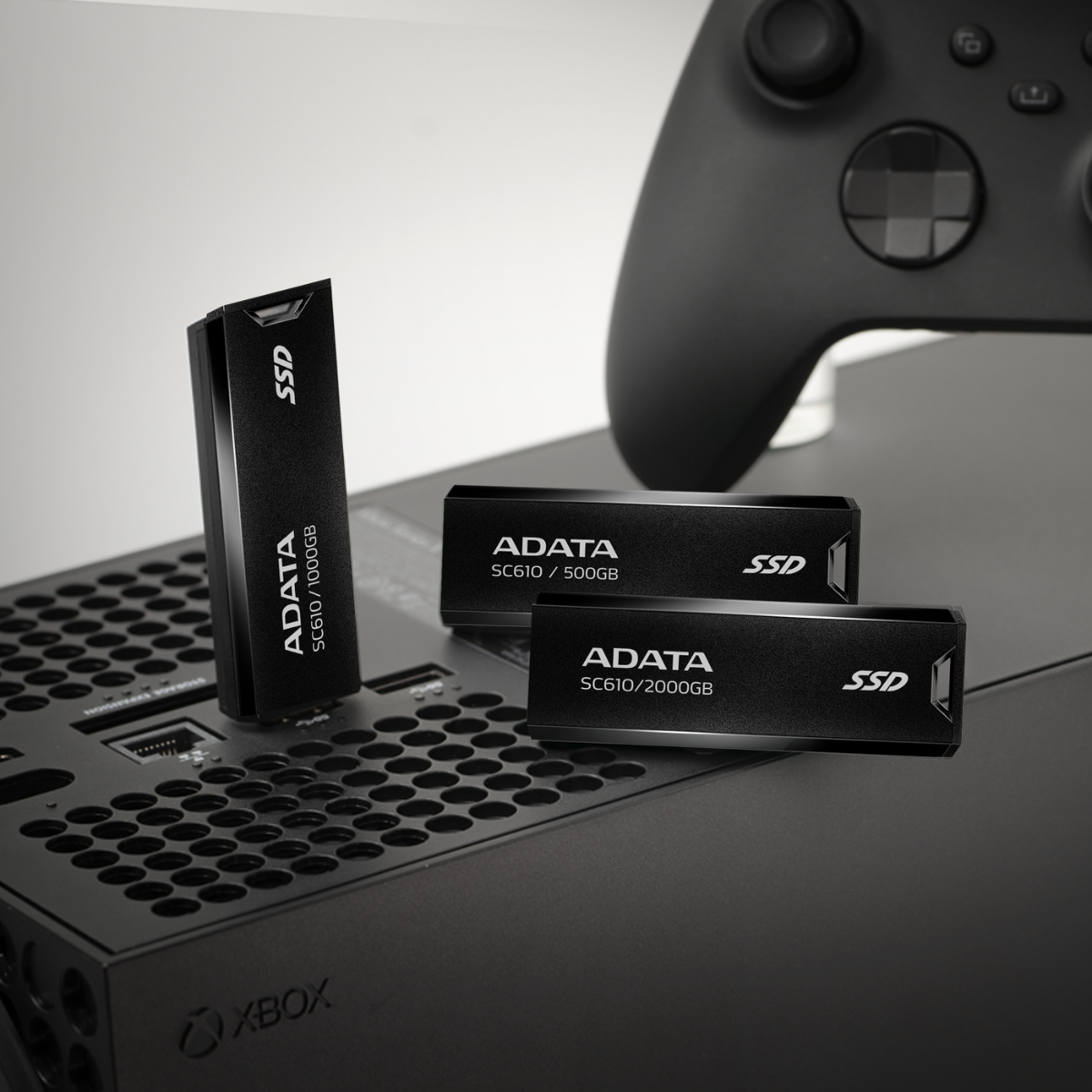 ADATA SC610 500GB USB 3.2 Gen2 External SSD – 550MB/s, Capless & Cable-Free, Pocket-Sized Portability