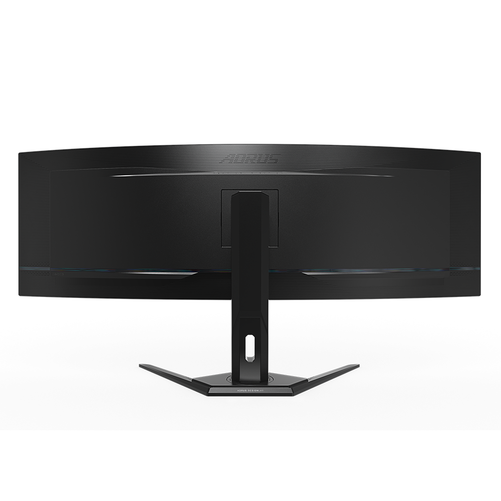 شاشة ألعاب GIGABYTE AORUS CO49DQ فائقة الاتساع مقاس 49 بوصة بتقنية QD-OLED - دقة QHD مزدوجة، معدل تحديث 144 هرتز، زمن استجابة 0.03 مللي ثانية، منفذ HDMI 2.1، 98% DCI-P3