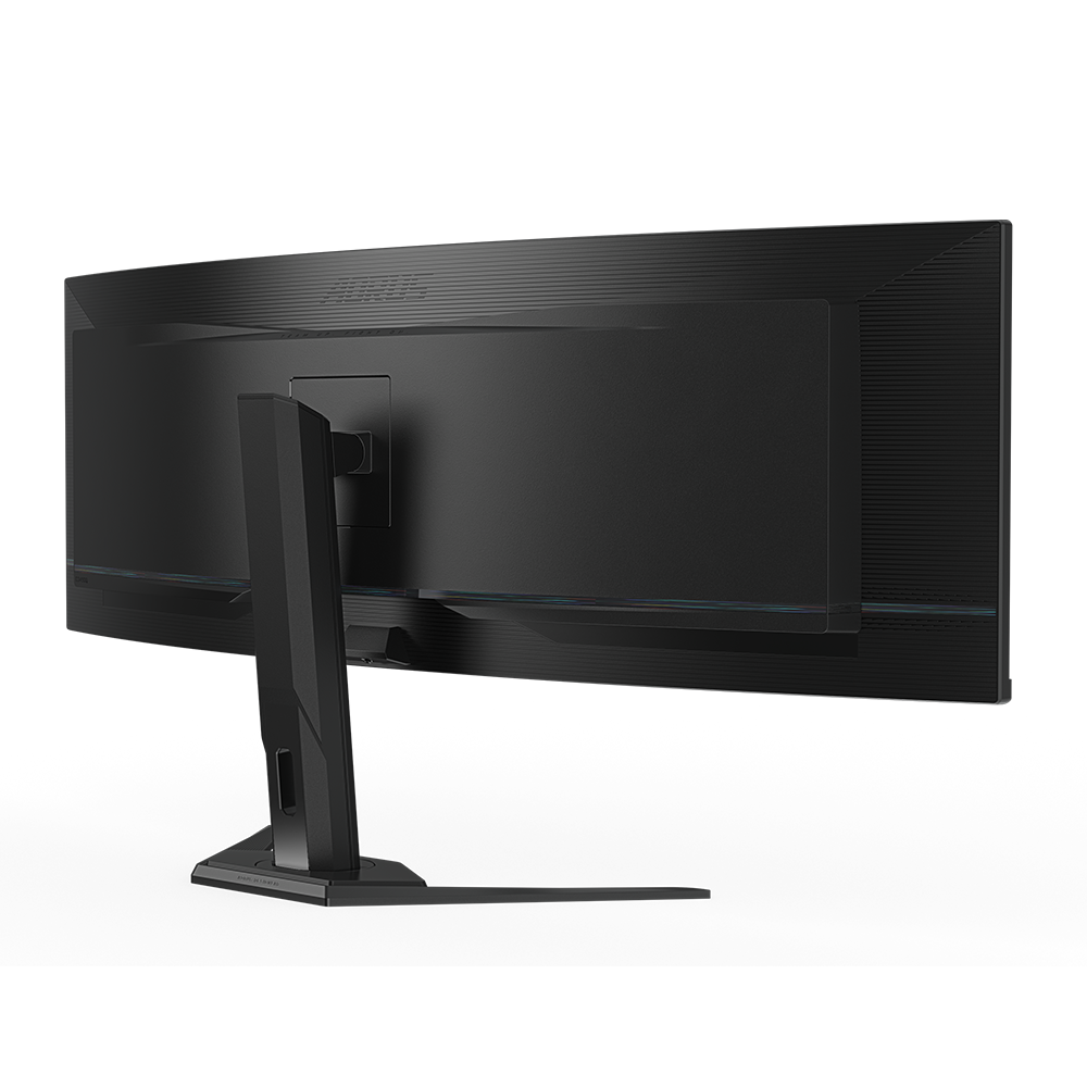 شاشة ألعاب GIGABYTE AORUS CO49DQ فائقة الاتساع مقاس 49 بوصة بتقنية QD-OLED - دقة QHD مزدوجة، معدل تحديث 144 هرتز، زمن استجابة 0.03 مللي ثانية، منفذ HDMI 2.1، 98% DCI-P3