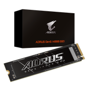 قرص تخزين SSD Gigabyte AORUS Gen5 14000 سعة 2 تيرابايت - PCIe 5.0 M.2 NVMe 2.0، سرعة قراءة 14,500 ميجابايت/ثانية، سرعة كتابة 12,700 ميجابايت/ثانية، ذاكرة NAND ثلاثية الأبعاد TLC مكونة من 232 طبقة