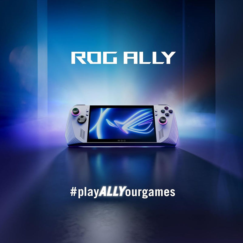 ASUS ROG Ally RC71L-NH001W – شاشة 7 بوصة FHD IPS، AMD Ryzen Z1 Extreme، ذاكرة وصول عشوائي 16 جيجابايت، SSD 512 جيجابايت، وحدة معالجة الرسومات AMD، Windows 11 Home