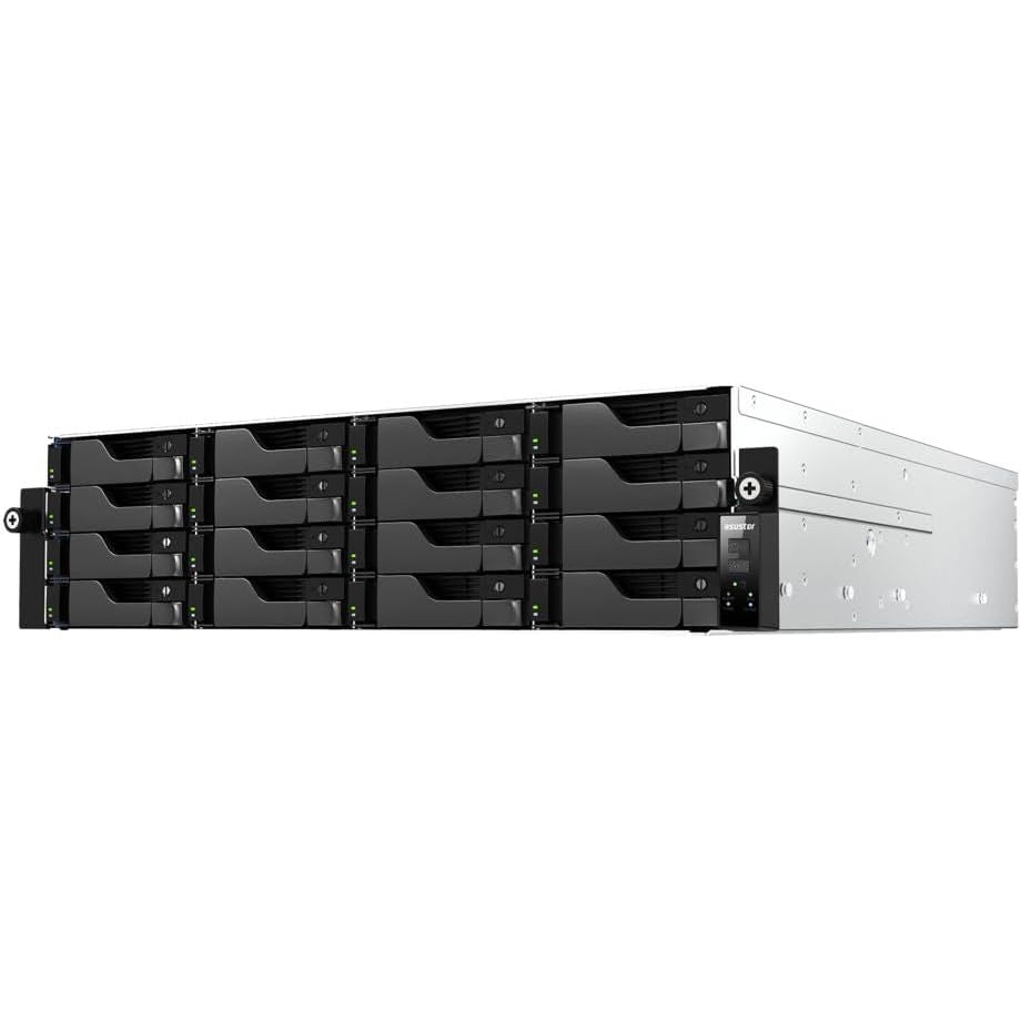 ASUSTOR Lockerstor 16 Pro AS7216RDX Rackmount NAS – 16-Bay Storage, AMD Ryzen 7 Pro, 16GB ECC DDR5, 10GbE
